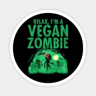 Grains Grains! Funny Zombie Halloween Vegan Magnet